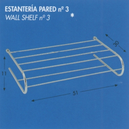 ESTANTERIA PARED B.DISEÑO N.3 ROYAL CROMO